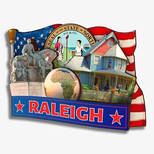 Raleigh - Imán para nevera de Carolina del Norte, Estados Unidos, colección de madera 3D, hecho a mano, viajes, ciudad, recuerdos, refrigerador, Raleigh - Imán para nevera de Carolina del Norte, Estados Unidos, colección de madera 3D, hecho a mano, viajes, ciudad, recuerdos, refrigerador,