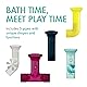 Boon Pipes Toddler Bath Toys - Bathtub Building Toys with Suction Cups - Toddler Sensory Toys and Bathtub Essentials - Multicolored - 5 Count - Kids Ages 12 Months and Up