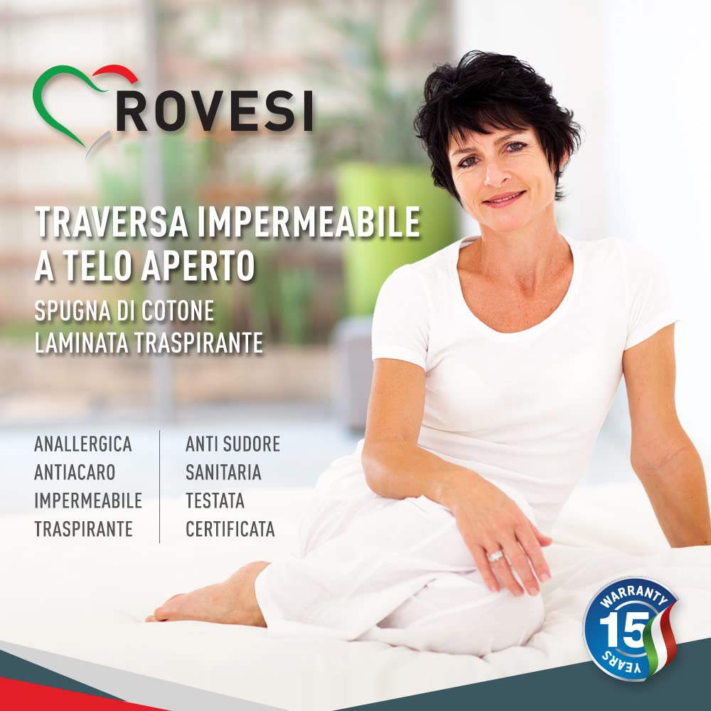 3 Traverse Coprimaterasso Impermeabili Cotone Spesso 120x240 cm – Protezione Totale per Letto Matrimoniale – Assorbenti, Traspiranti e Lavabili Oltre 200 Volte – Certificato OEKO-TEX Classe I