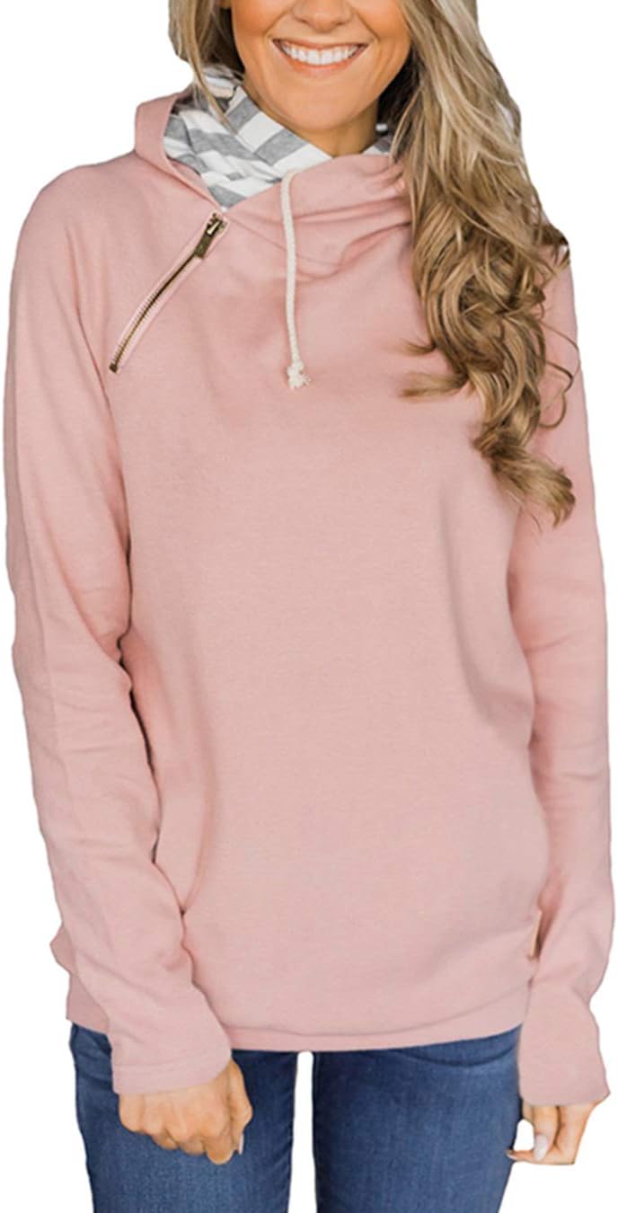 Qucoqpe Classic Hooded Oversized Sweatshirt For Women Casual Solid Long Sleeve Baggy Hoodie Loose Comfy Pullover Top With Front Pocket - View #9