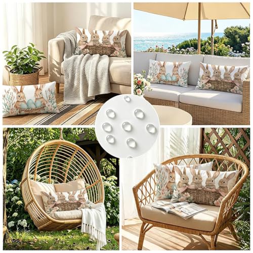 Housse coussin extérieur imperméable : protégez vos canapés de jardin avec ce lot de 2 lapin - 5