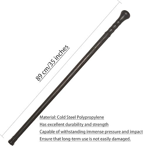 Miniatura 2 de Bastón de senderismo bastón de alpinismo negro senderismo senderismo hombres y mujeres 35 pulgadas