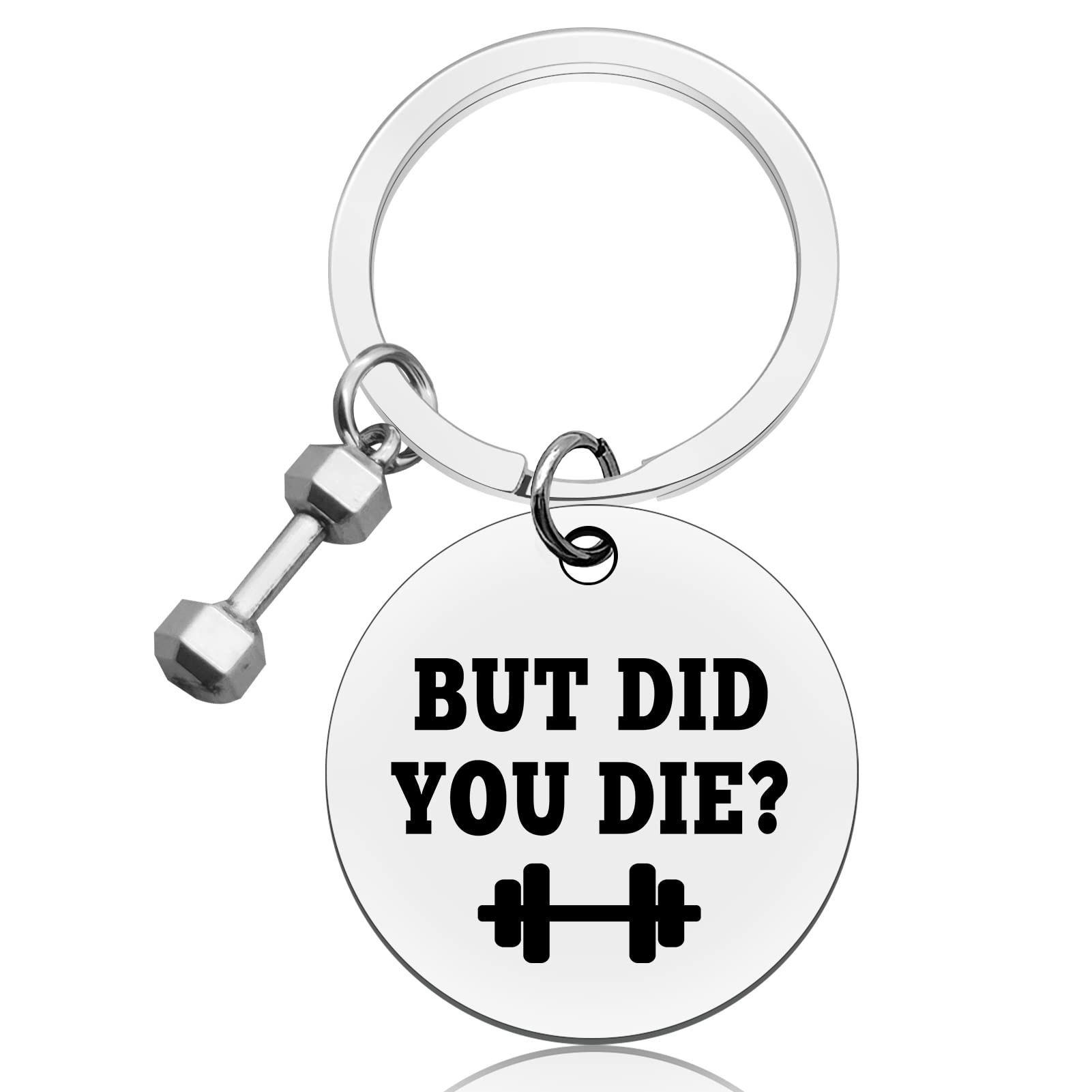Funny Workout Inspirational Keychain Jewelry Fitness Gifts Gym Workout Keychain Dumbbell Bodybuilding Keychains for Friend Fitness Trainer Gift But