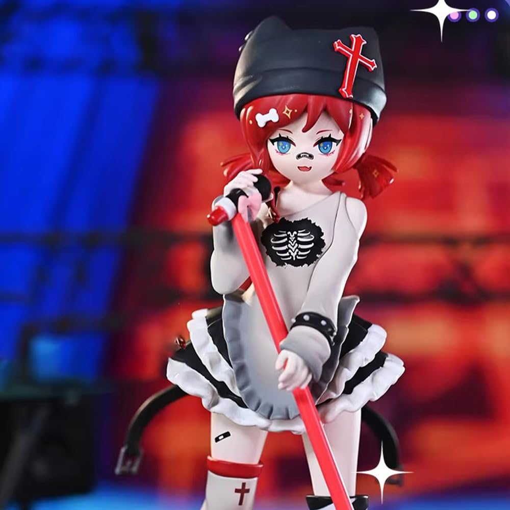 niannyyhouse Anime Blind Box Figur Sammelpuppen Haee Mädchen Musikshow Serie Niedliche Ornamente (6PCs)