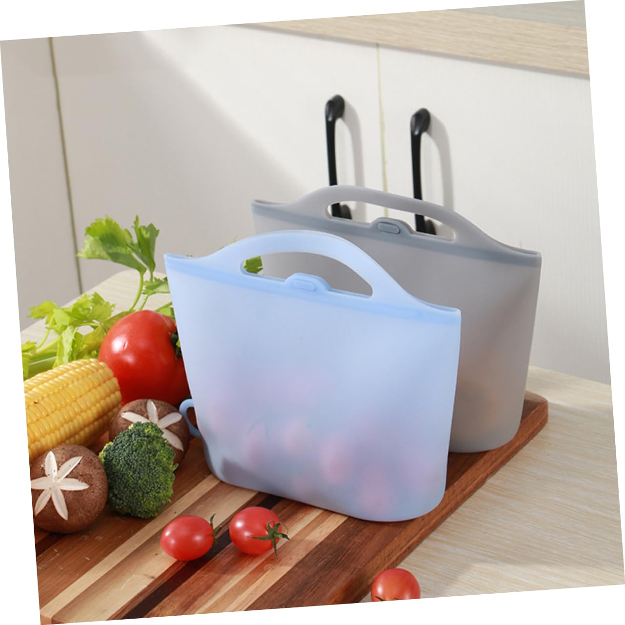 4 Bolsas De Silicona Para 1000ml Refrigerador Congelador Reutilizables Herméticas