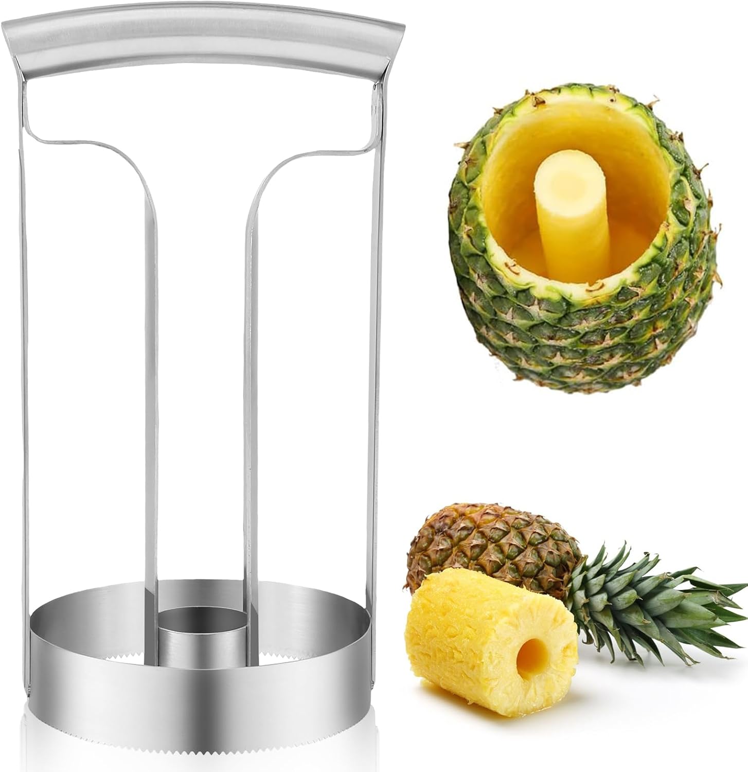 Pineapple Corer and Peeler Stainless Steel Pineapple Cutter