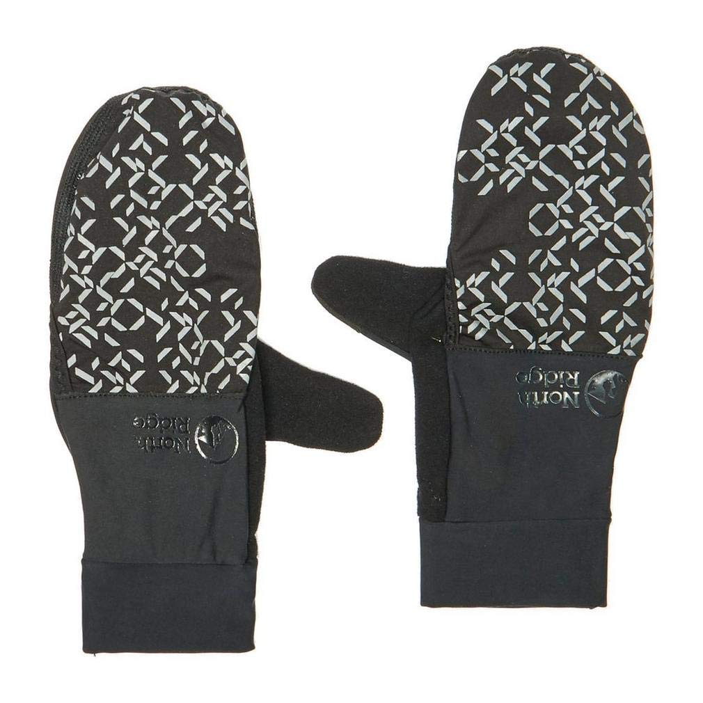 NORTH RIDGE Men's Waterproof Hybrid Mitt, Winter Accessories, Skiing Gloves, Snowsports Gloves, Outdoors, Travelling, Walking, Trekking, Hiking, Black, M/L