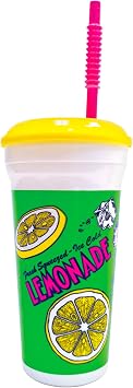 Popcorn Supply Company Gold Medal Lemonade Cup, 32-oz. Double-Poly Plastic with Lid and Straw 200/CS