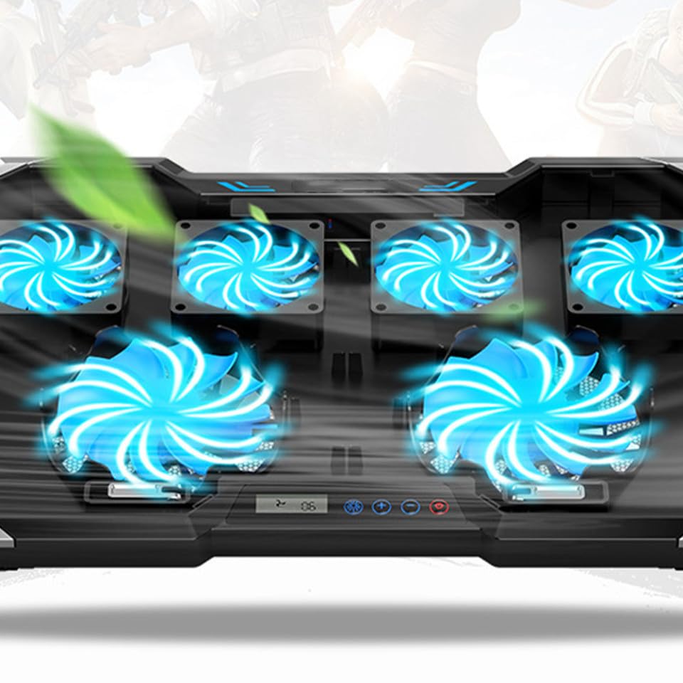 Base de refrigeración para laptop con LED y altura ajustable miniatura 5