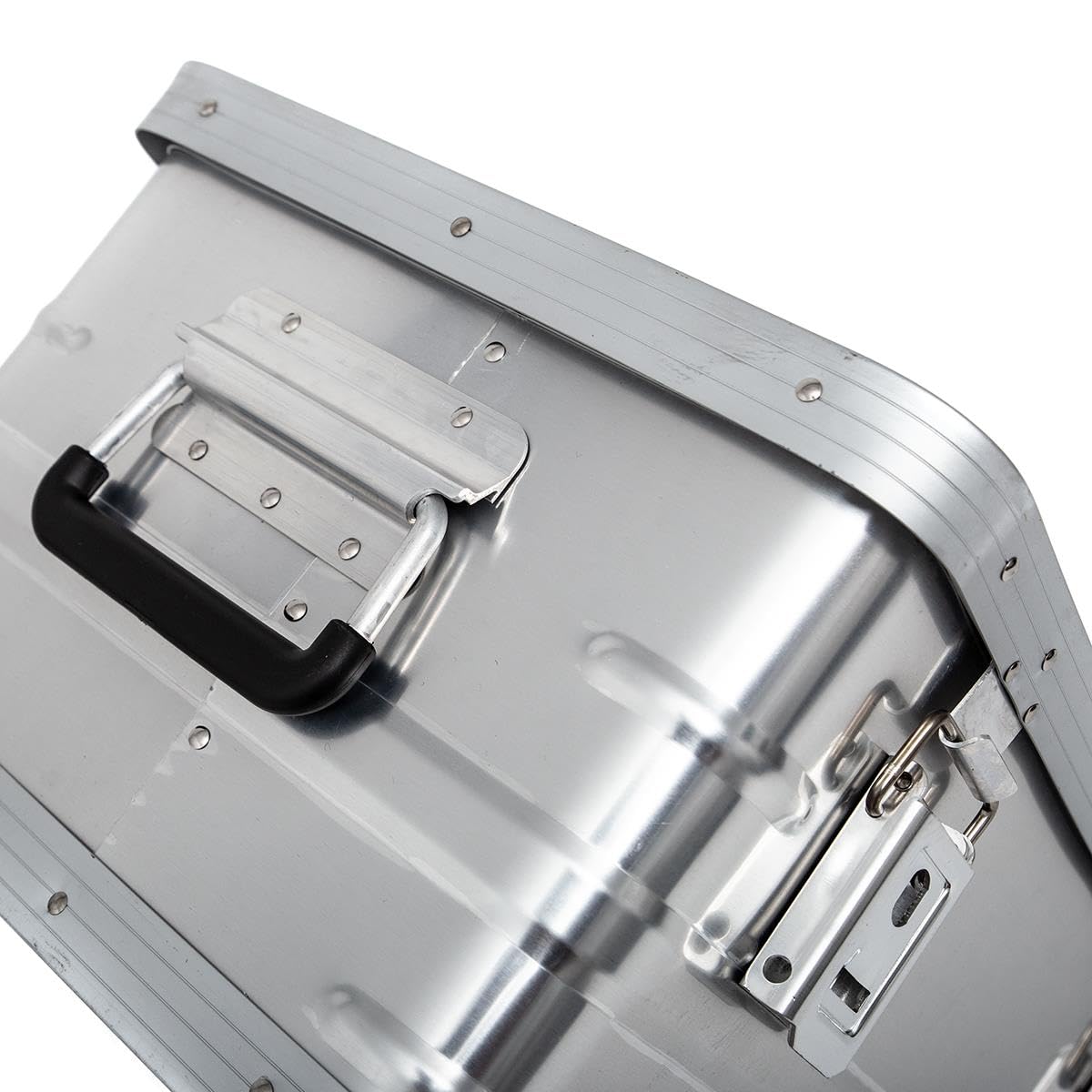 Allpax Aluminium Behälter mit Deckel - 37,9 Liter - 51,7 x 32,1 x 23,0 cm - korrosionsbeständig - mit Gummidichtung und 2 Klapphandgriffen - Aluminiumbox, Transportkiste, Werkzeugkiste, Lagerbox