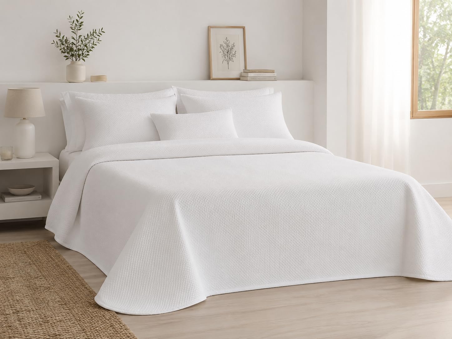 Colcha de verano Estoralis Puntos blanca para refrescar el diseño de su cama 150