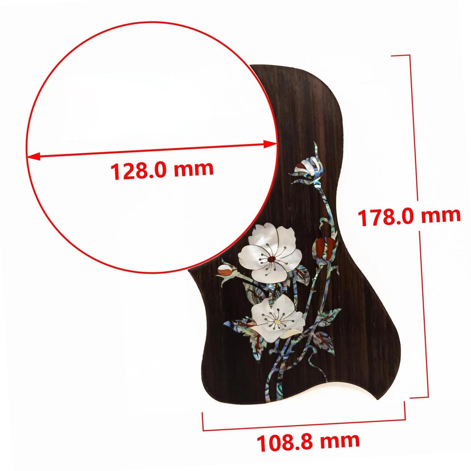 Pickguard do gitary akustycznej dla początkujących Ręcznie robiony pickguard do gitary akustycznej z palisandru trwały