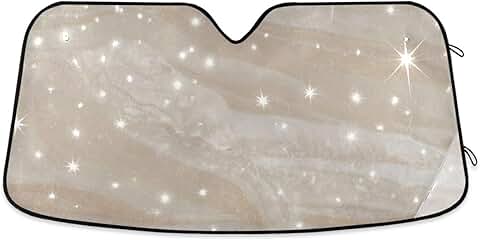 Fake Glitter Marble White Accordion Sun Shade for car Folding Protector Solar as seen on tv Products Protector Solar para carros M