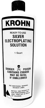 JTS Krohn Silver Electroplating Plating Solutions Ready to Use 1 Quart Made in USA