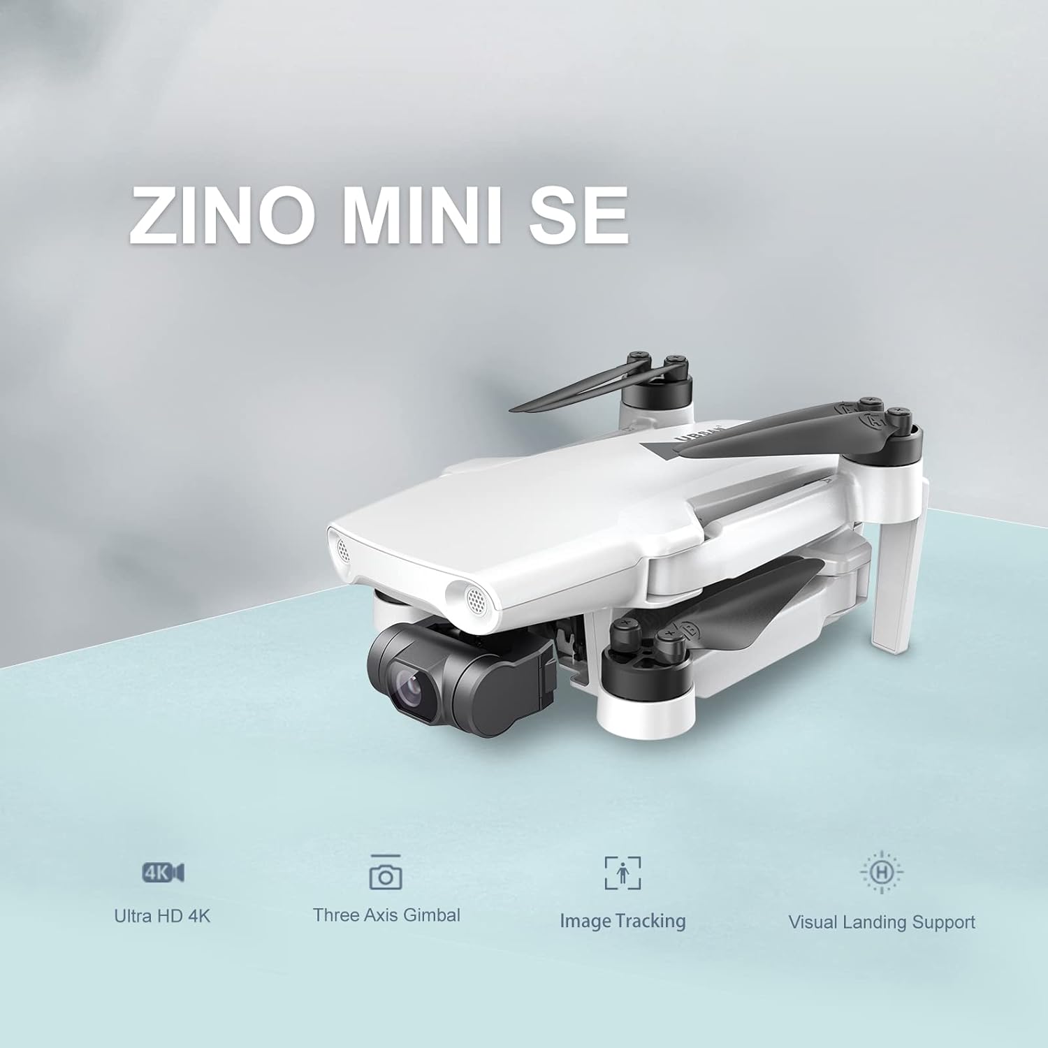 Hottest Sale Upgraded Hubsan Zino Mini SE 249g GPS 6KM FPV with 4K 30fps Camera 3-axis Gimbal 40mins Flight Time AI Tracking RC Drone with Bag and Two Batteries.
