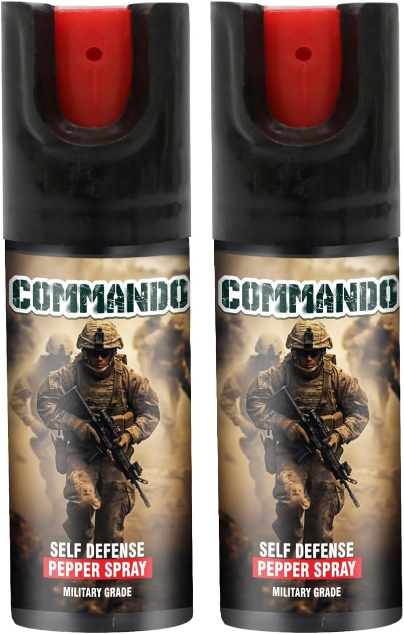 Shadow Securitronics Commando Super Strong Military Strength OC Pepper Spray with Safety Lock for Women – (Pack of 2)