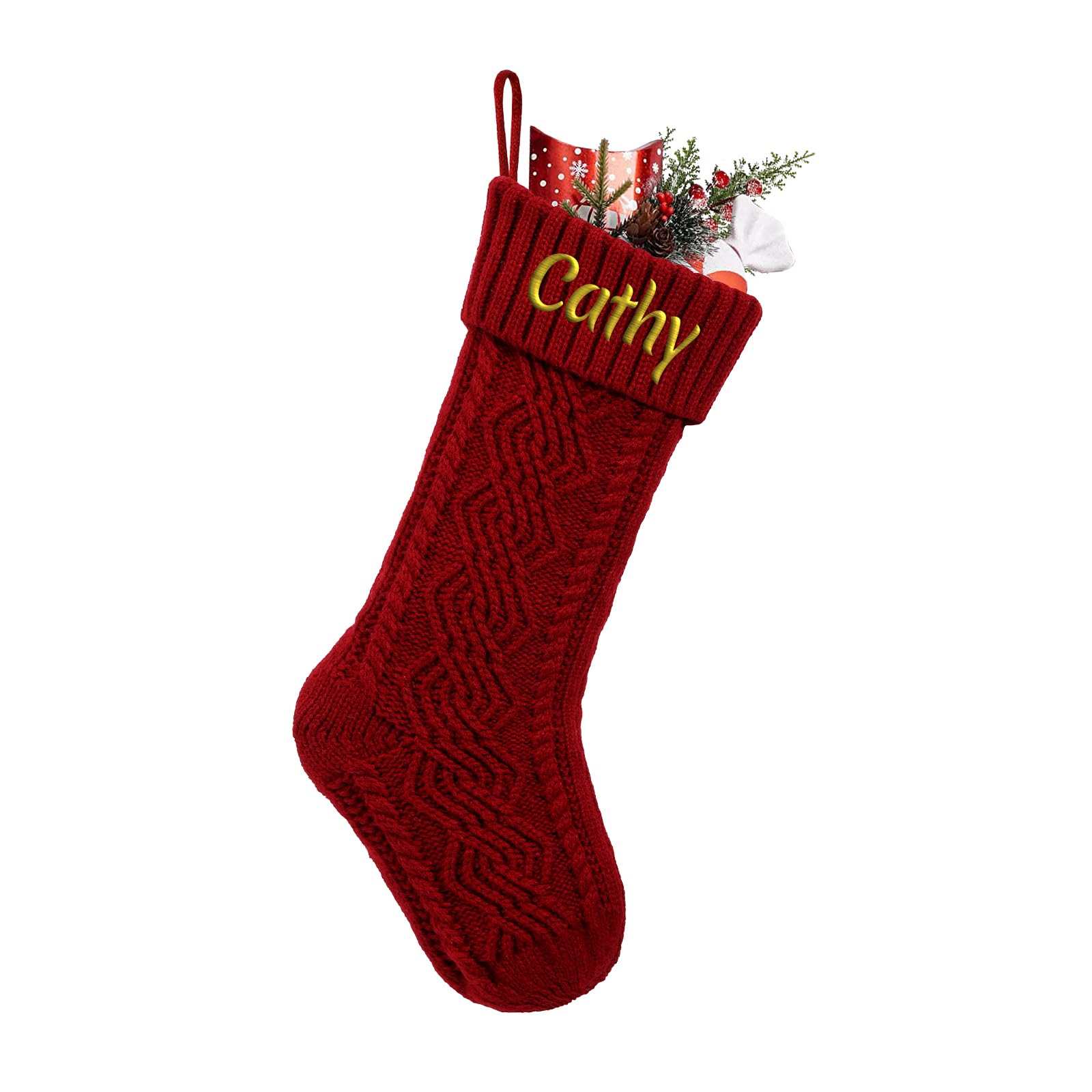 papasgix Christmas Stockings Personalised 18" Large Stocking(Knit C-1 PC) — image 1