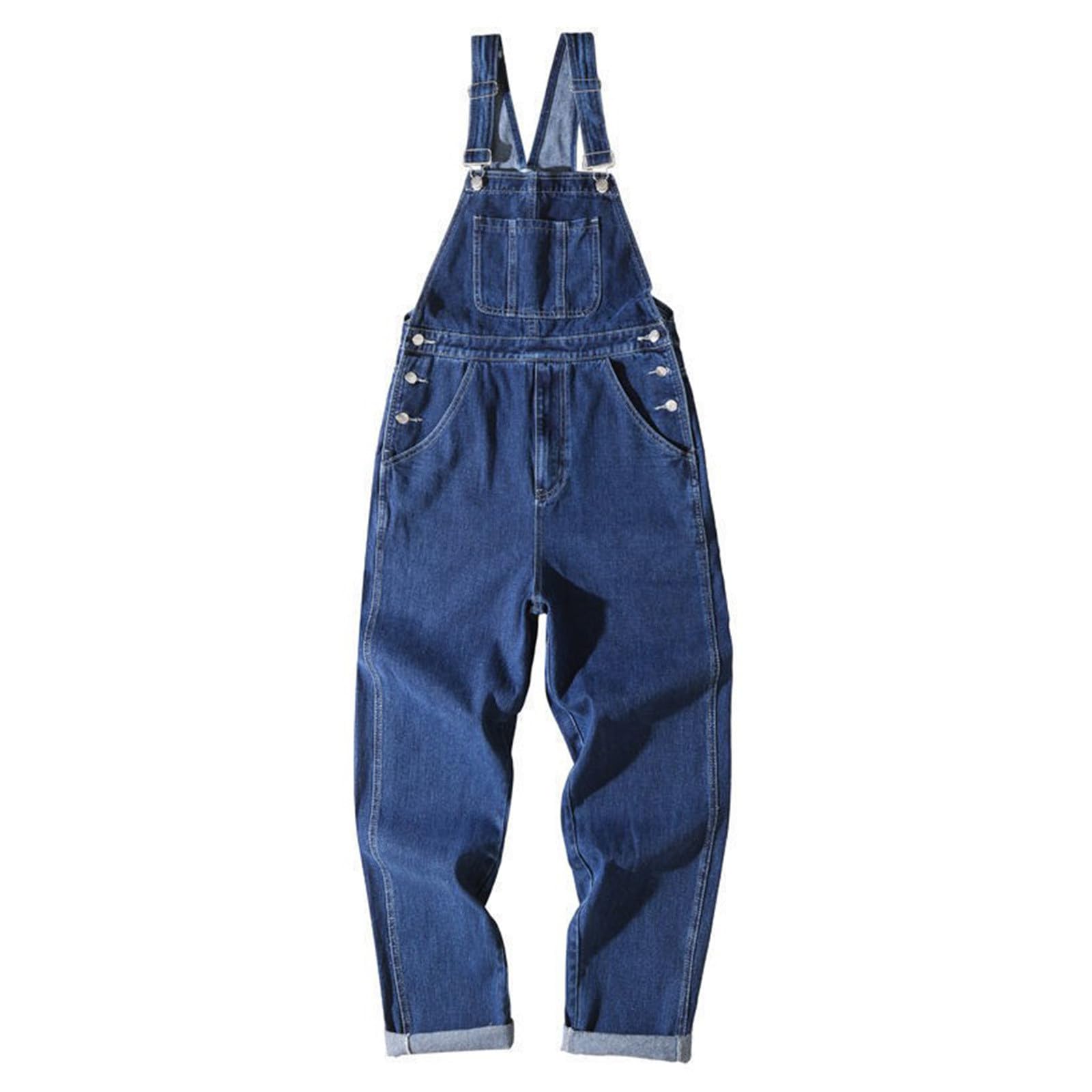 Mono de mujer 2026 de moda monocolor vaquero mono con botones tirantes verano manga corta pantalones de trabajo blancos