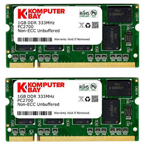 Digiwaycity 2 GB (2 x 1GB) DDR 333MHz PC2700 (200 Pin) sodimm Laptop-geheugen
