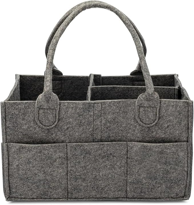 Portable Diaper Caddy Organizer - Multifunctional Storage Basket for Changing Table, Car & Travel | Machine Washable Gift for New Moms