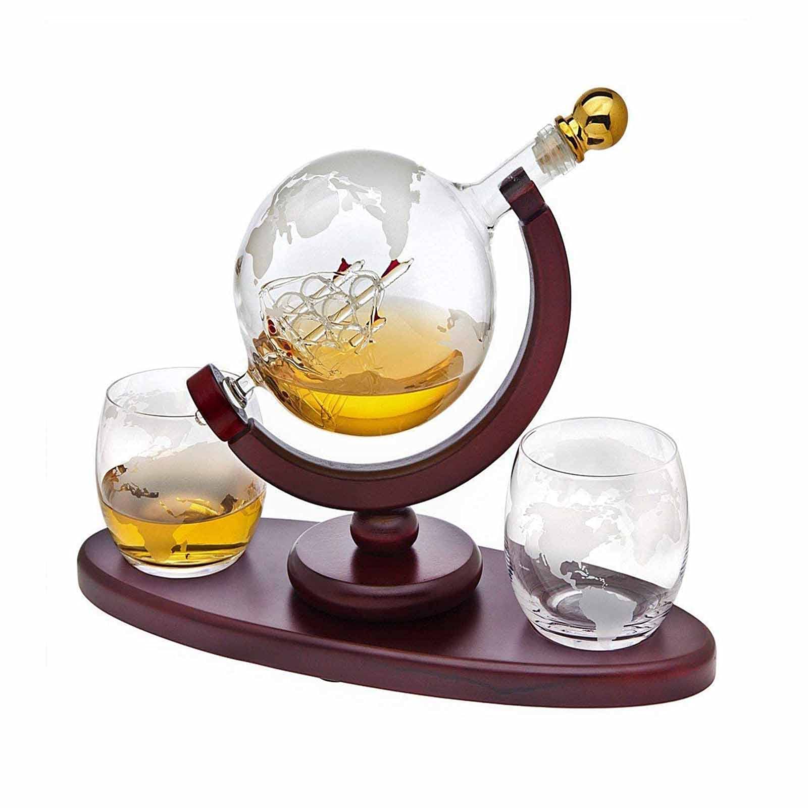Buy Globe Decanter with Ship, Whiskey Decanter Set, Antique Ship
