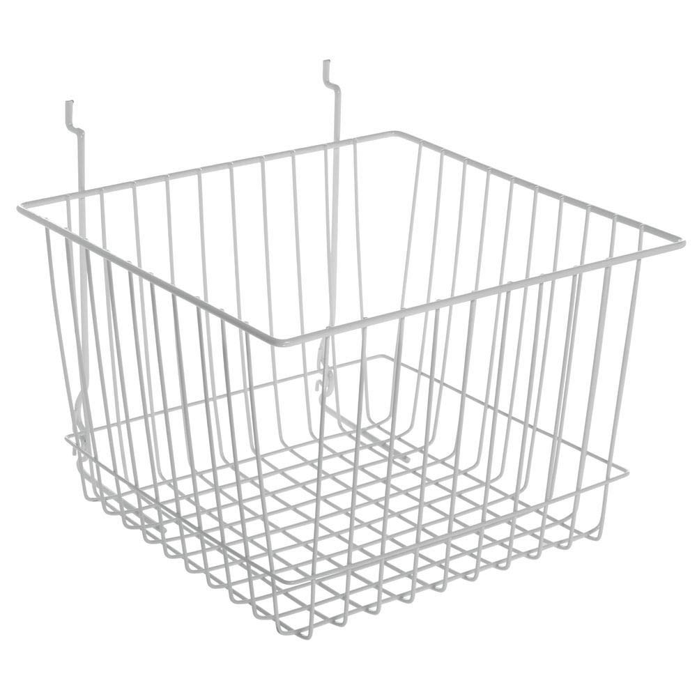 White Metal Basket 12 x 12 x 8, 91779