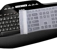 Vista 5 de Keyboard Cover for Logitech MK710-RB MK710 MK735 MK700 Wireless Ultra Thin Silicone Keyboard Protector Skin Logitech MK710 Accessories-Clear