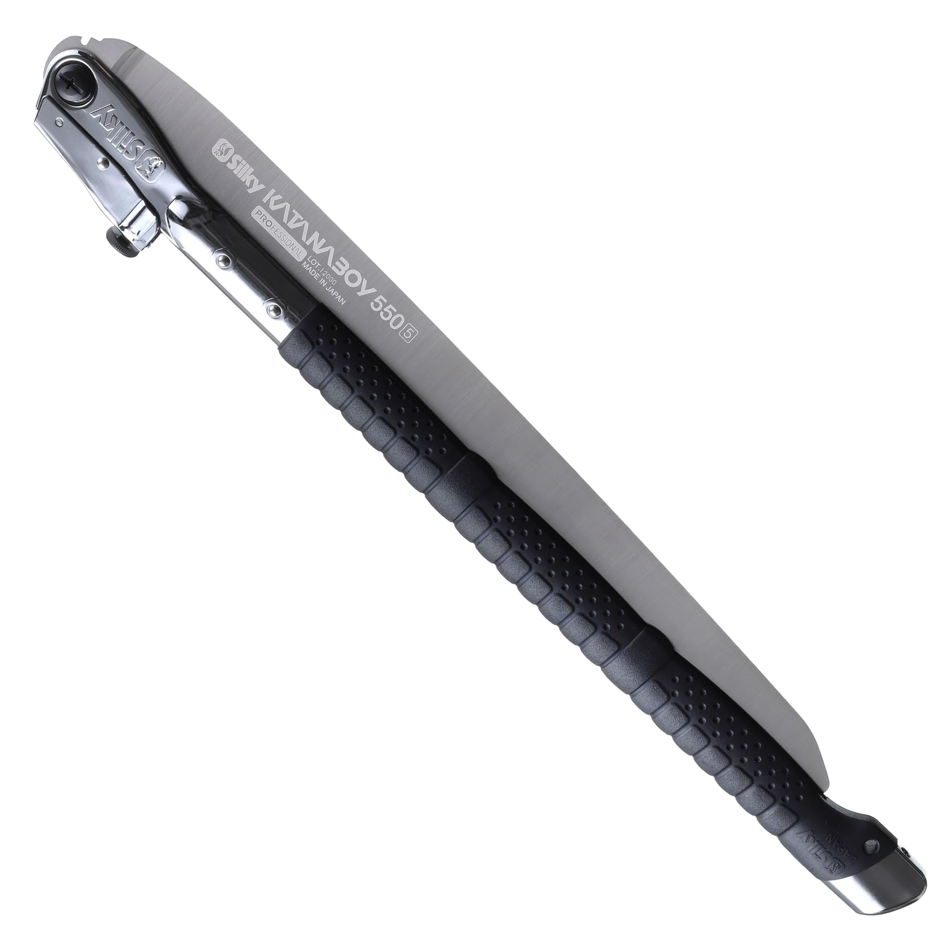 Silky Katanaboy 550 mm Klappsäge – grobe 5 ZpZ Japan-Zugsäge + Tragetasche, 55 cm Blatt, faltet sicher, sägt 25 cm Stämme, leise Alternative zur Motorsäge Wegepflege, Feuerholz, Bushcraft, Survival