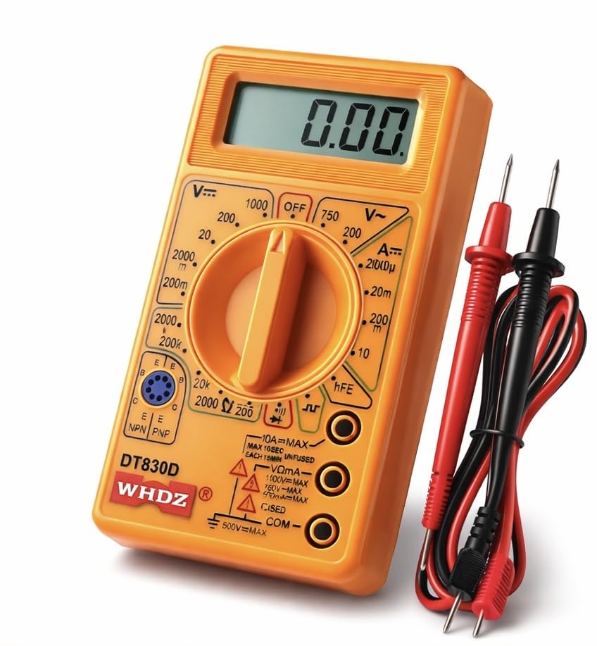 Image of Pioneer-X WHDZ Digital Multimeter, LCD Display, AC /DC Voltage Current Measurement (WHDZ-DT830D)
