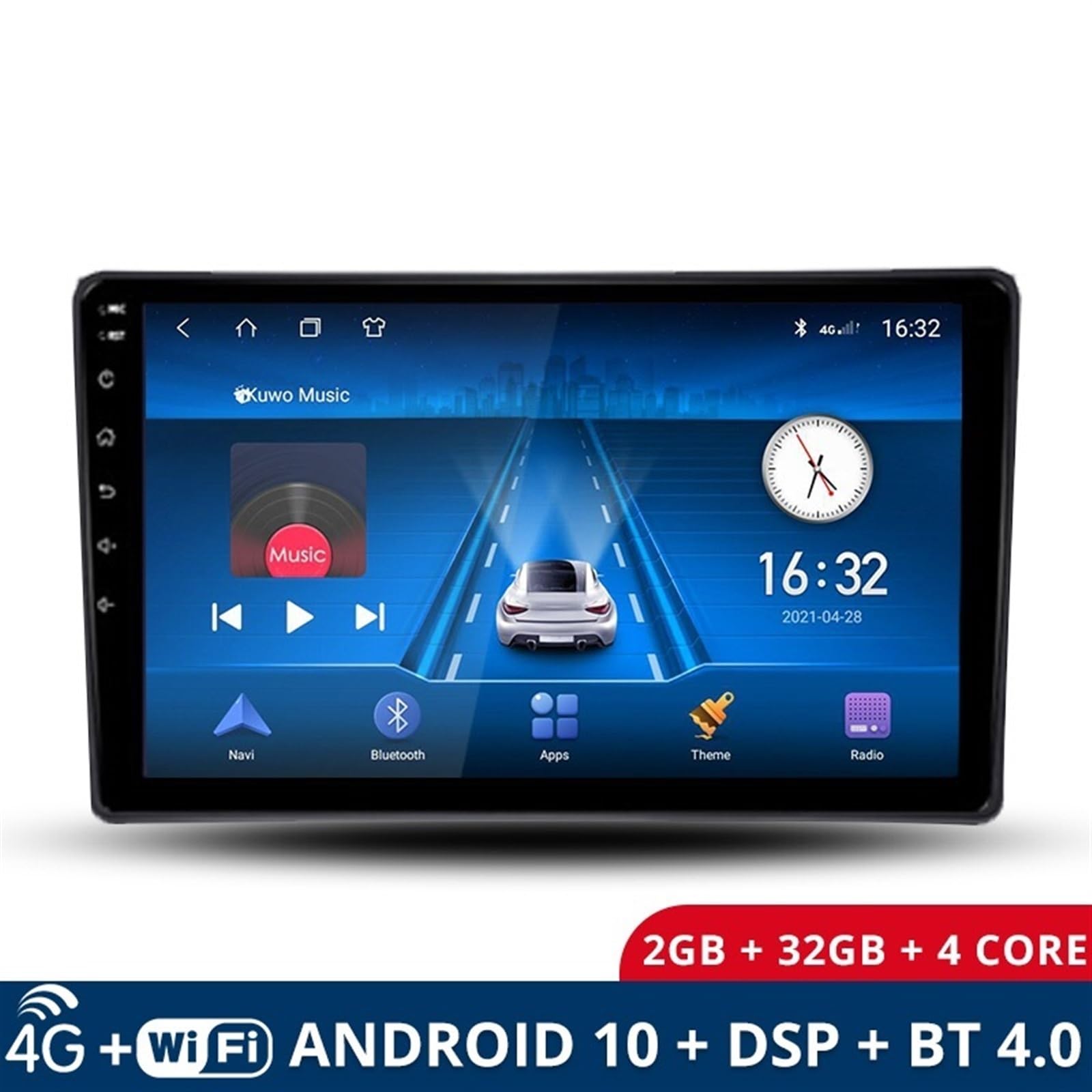 4G+64G DSP 2 Din para Android 10 NET Radio de coche