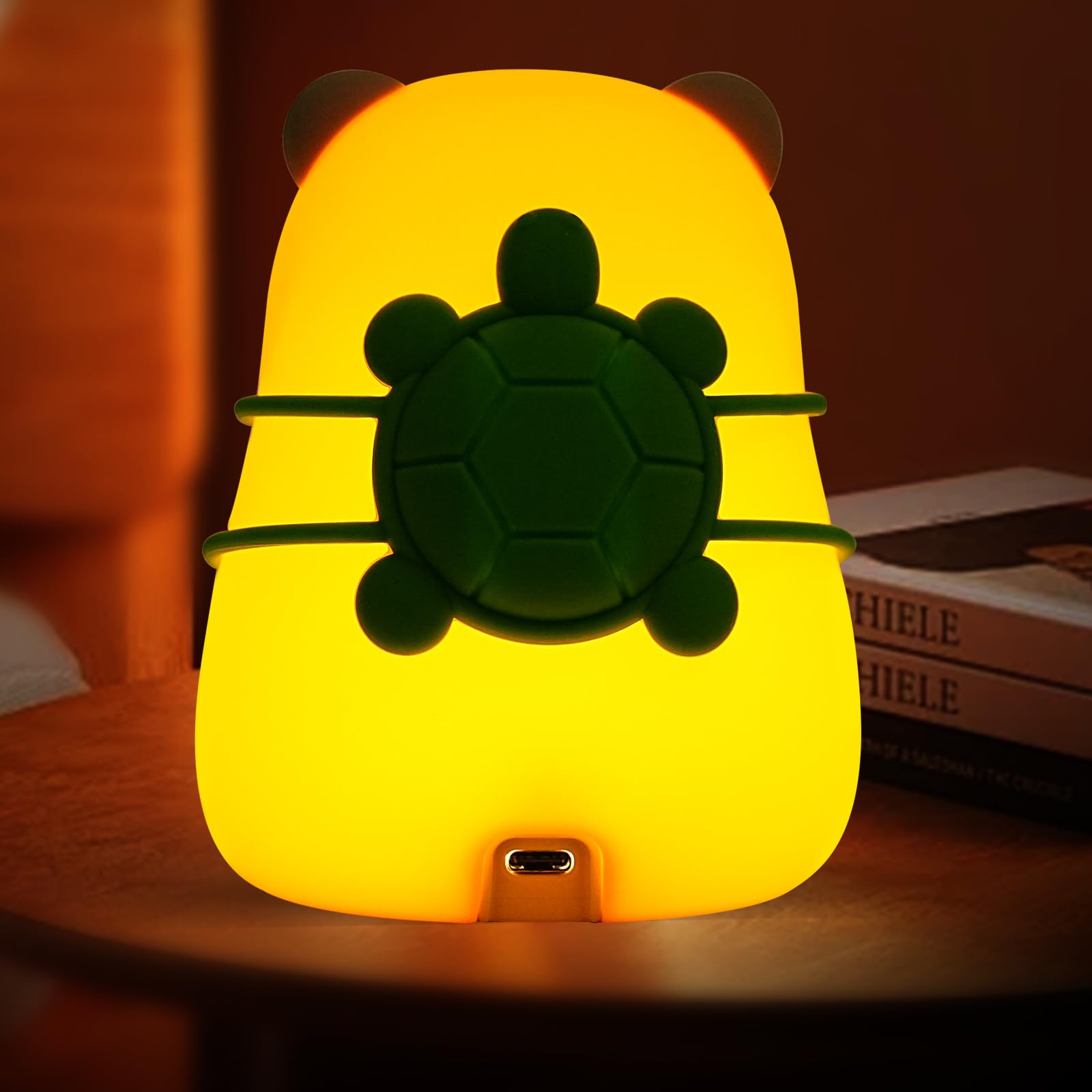 Rktnorv Capybara Night Light for Kids,Cute Squishy Silicone Nursery Nightlight Kawaii Animal Bedside Lamp with 7 Colors 3 Levels Dimmable Tap Control Rechargeable Animal Toddler Nightlights for Kids