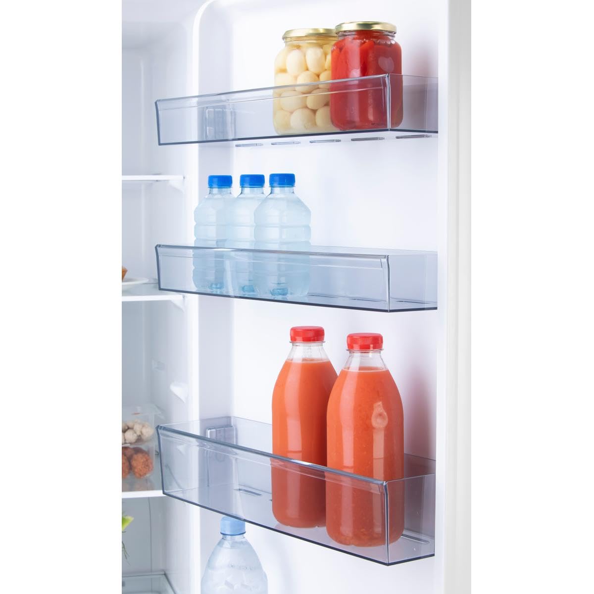 Domo DO991K Standkühlschrank, 359 L, 60cm breit, XL Fresh Zone, INOX-Look