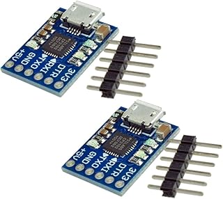 TECNOIOT 2pcs CJMCU CP2102 MICRO USB to UART TTL Module 6Pin Serial Converter for Arduino | 2pcs CP2102 Micro USB To TTL UART Module 6Pin Serial Converter STC Downloader for Arduino Replace FT232