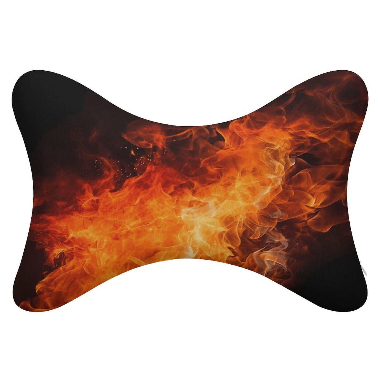 FekiLoot Roaring Flame Car Headrest Set of 2,Softness Memory Foam Car Neck Pillow with Breathable Removable Cover Car Neck Support Pillow Ergonomic for Driving, Office