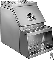 VEVOR Semi-Truck Step Toolbox 18x27.5x25.4" Heavy Duty Aluminum Side Mount, Waterproof Storage w/ T-Handle Lock for Trucks & Trailers