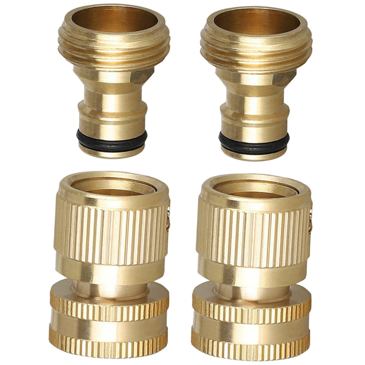BESTonZON 20 Juegos Kit De Ajuste De Manguera Rápido Conectores De Manguera Flexibles Conectar Adecuado Exterior Acoplador Inoxidable Conectores De Manguera De Jardín Latón