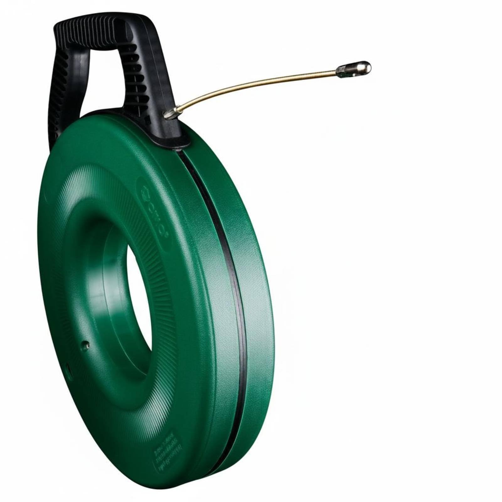 Sfilacavi Elettrico Tiracavi Passacavi Nastro Tiracavo Filo Acciaio 3.0mm Avvolgimento Interno Scorrevole Testa a Molla Flessibile Manico Ergonomico, 20M, Testina Rullo