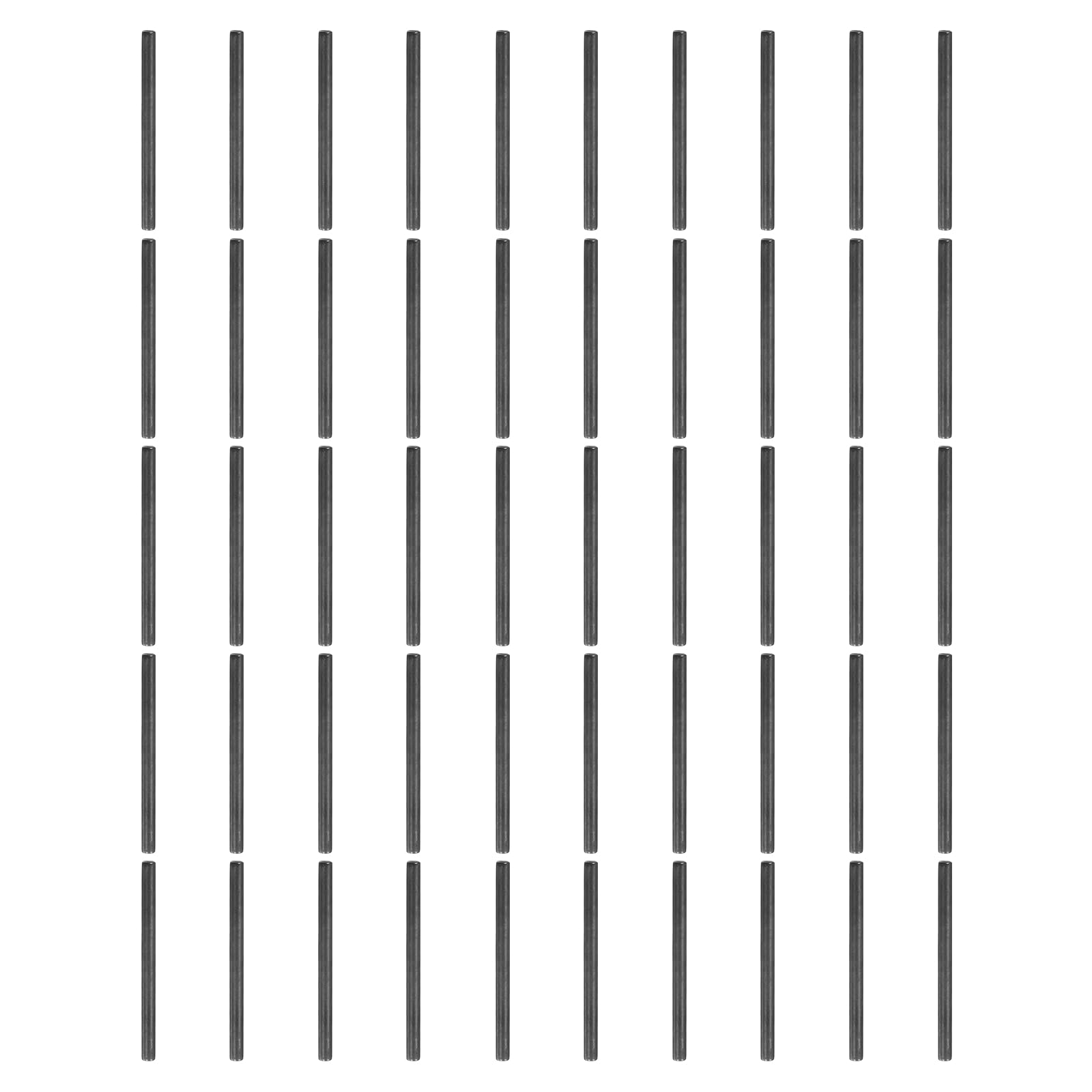sourcing map 50Pcs 2mm x 28mm Dowel Pins, 304 Stainless Steel Cylindrical Shelf Support Pegs Chamfered End Pin Rod Fasten Elements Metal Shelf Pegs, Black