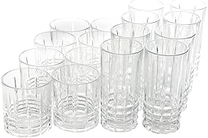 Gibson Home 16 Piece Glassware Set: Gleaming Jewels for Beverage Connoisseurs