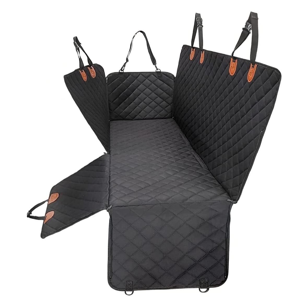 PetLux 100% Waterproof Car Seat Cover for Pets, Dog Hammock, Heavy Duty Scratch Proof Pet Back Seat Covers, Zippered Side Flaps for Cars, Trucks and SUVs (Black) (B09XLF54YW) Amazon Price History, Amazon Price Tracker
