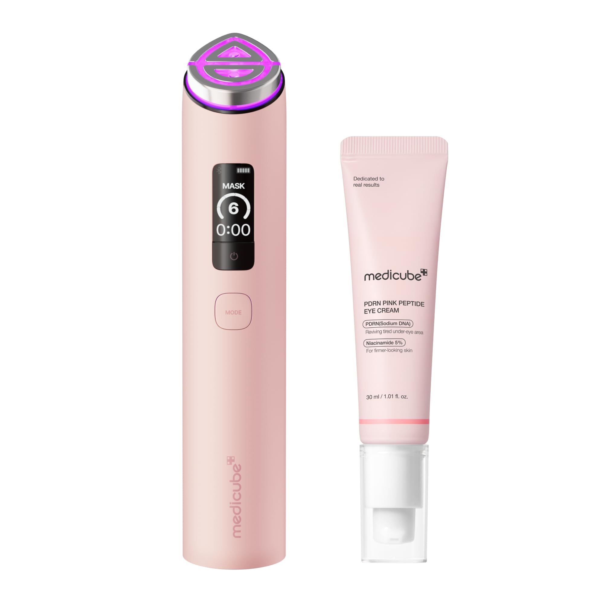 medicube Eye Care Device Duo: PDRN Eye Serum and Booster Pro X2 Pink