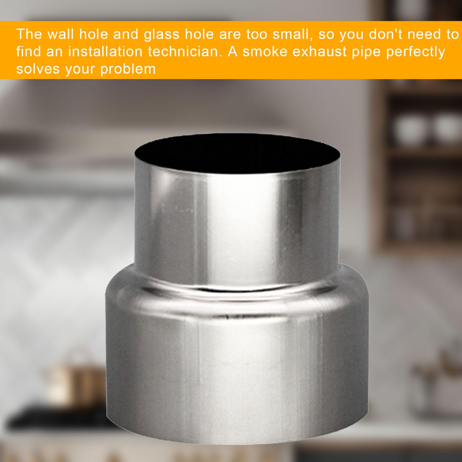 Edelstahl K-Reduzierstück 120mm Auf 100mm - Hitzebeständiger Kaminrohr-Adapter