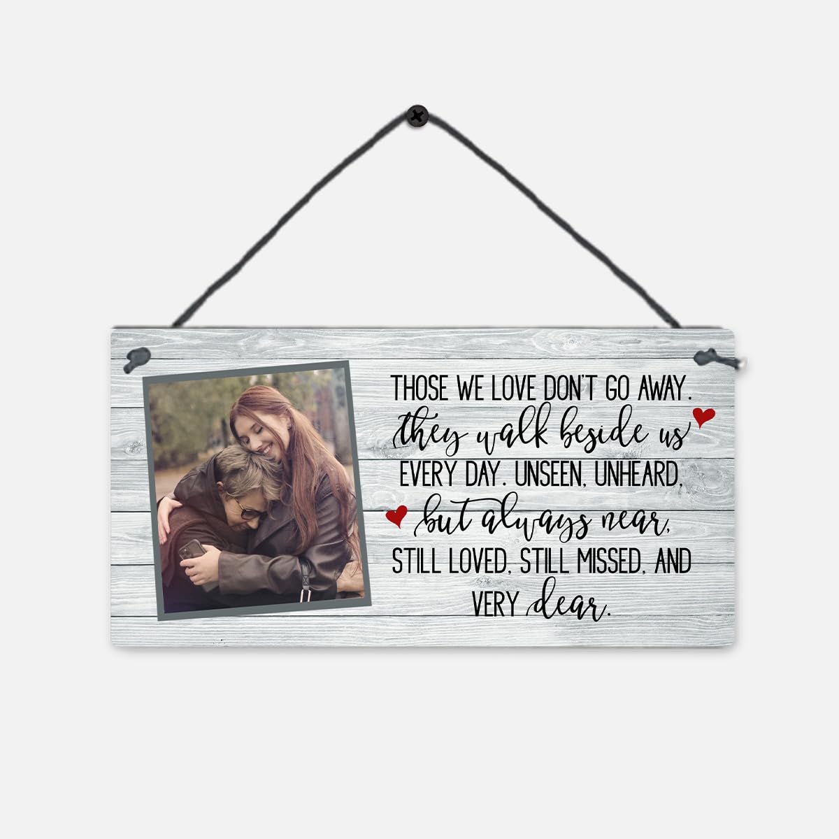 Gutegifts White Personalised Acrylic Plaque With Photo Memorial Plaque Bereavement Remembrance Funeral Gifts Christmas Home Decoration Wall Hanging Sign