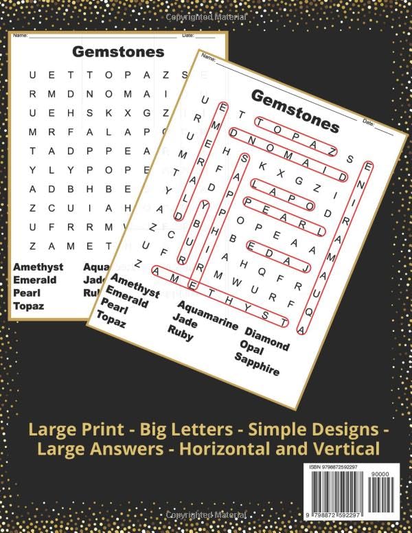 2024 Word Search For Adults and Seniors: 100 Simple Designs. Horizontal and Vertical. Large Print. Big Letters. Simple Designs. Large Answers. + 1000 ... For Adults and Seniors (CHICHI CREATIONS) - Image 2