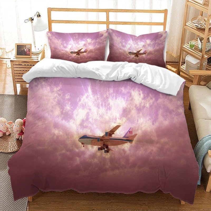 Housse de couette 1 personne 135x200 marbre fermeture éclair avec taie