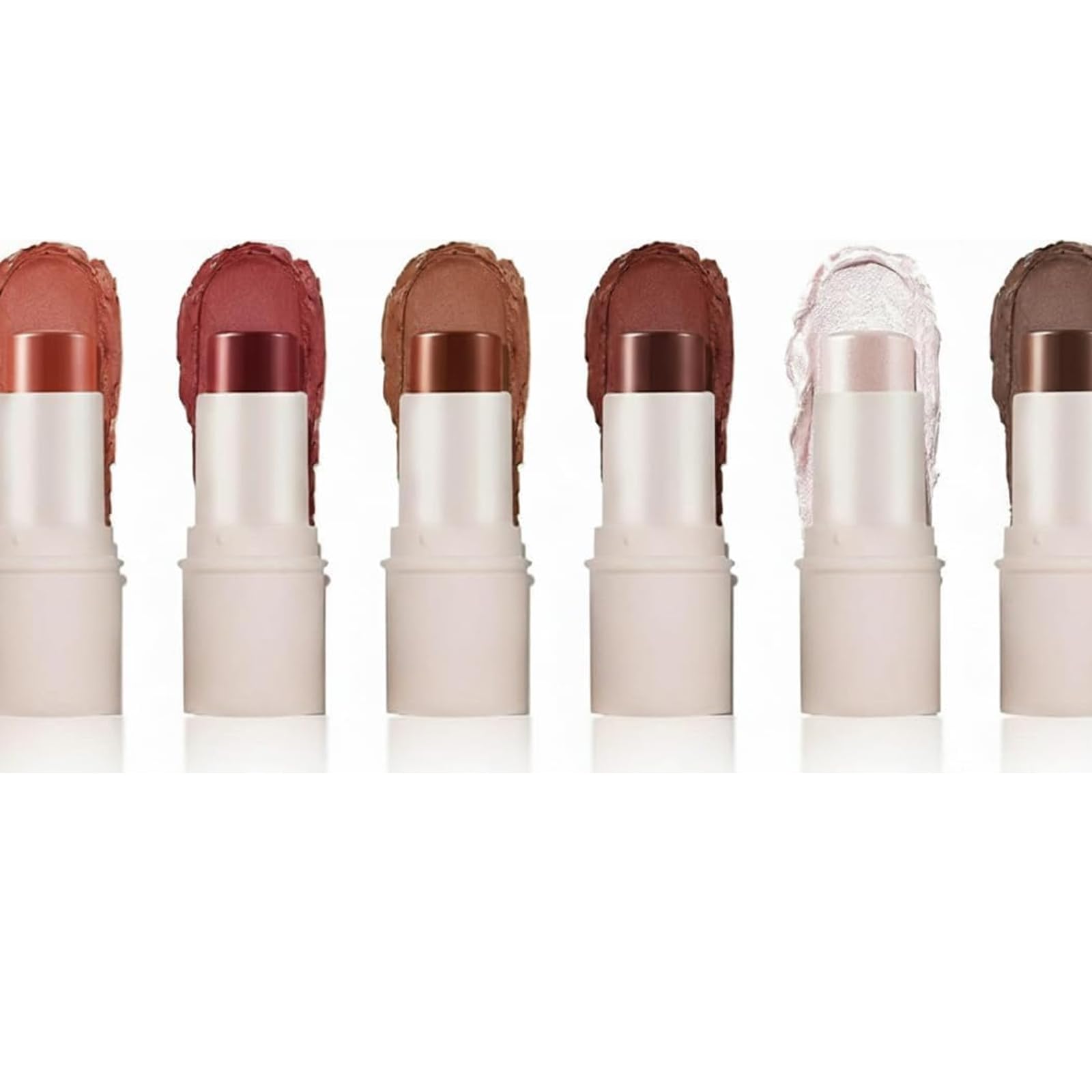 Cream Contour Sticks Collection, 6 Colors Face Blush, Bronzer and Highlighter Makeup Set, Putty Blush Palette, Blendable, Lightweight, Gift for Women or Girls