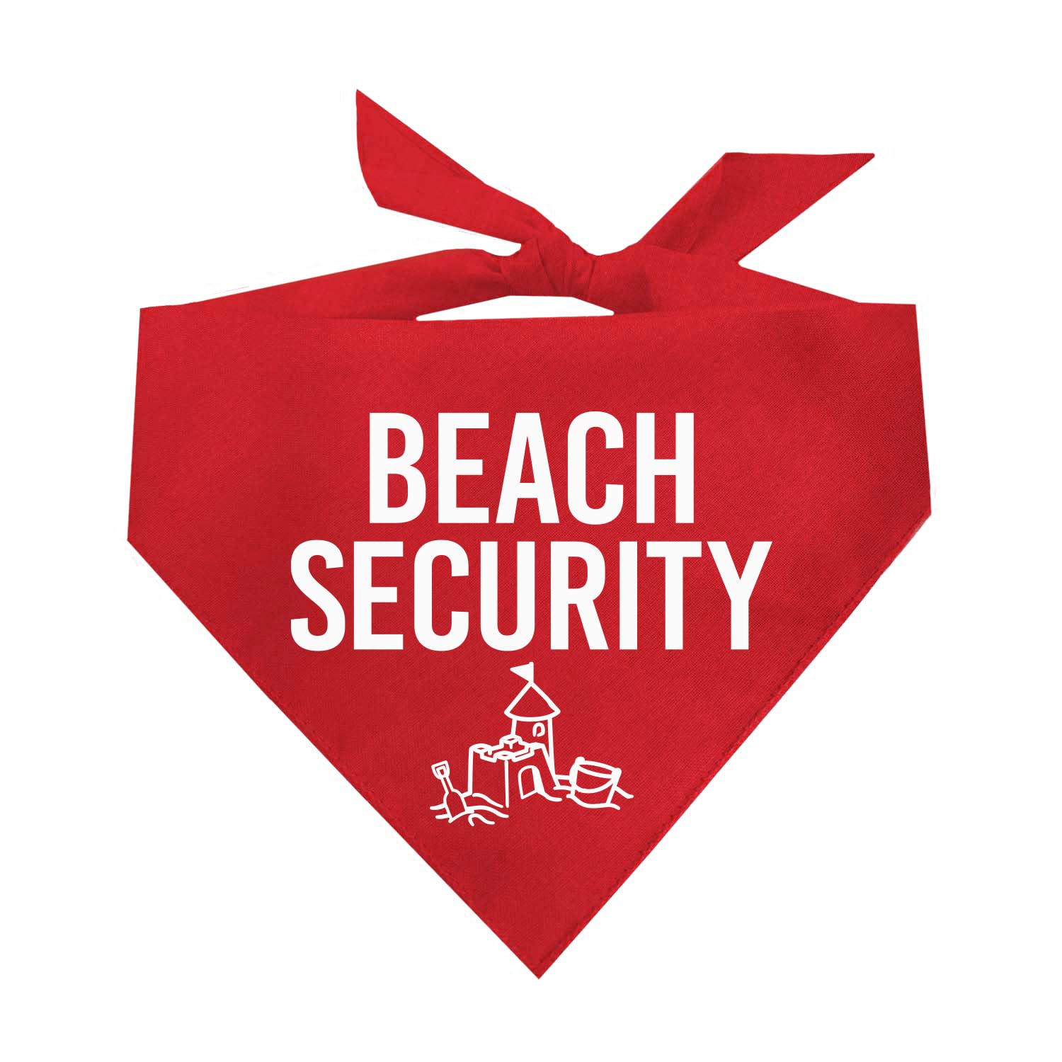Beach Security Summer Dog Bandana (Red, OS 782)