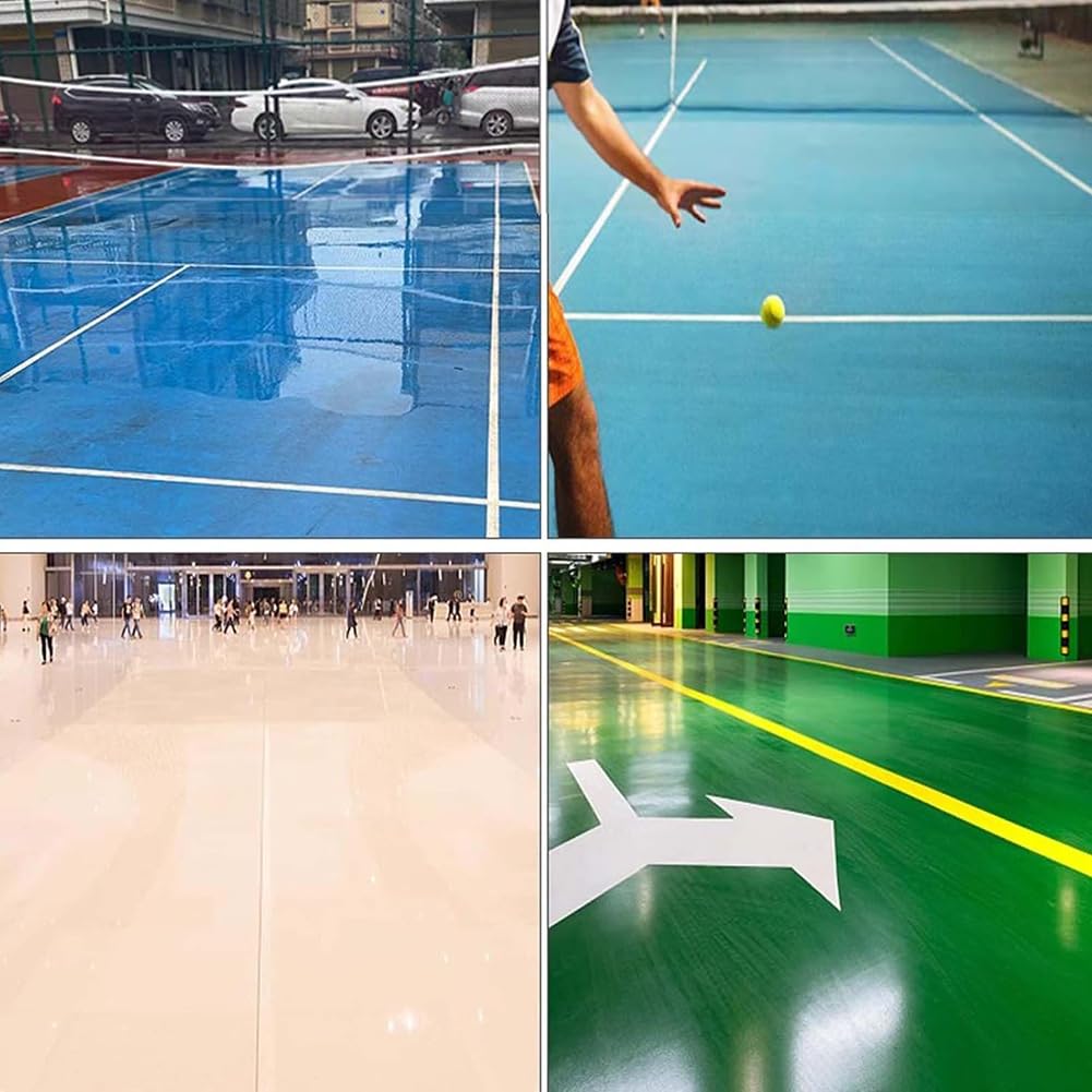 Escobilla de goma para suelos de tenis, baloncesto y estadio con 2 cuchillas de espuma EVA, limpiador de superficie y rodillo
