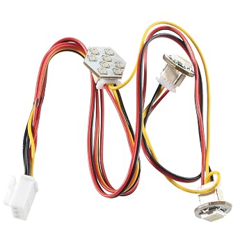 FYSETC Voron2.4 SB Stealthburne RGBW-LED Upgrade RGBW Mini Button PCB LED Installed with PTFE Cable XHB2.54 3P Compatible with VoronTrident StealthBurne Extruder DIY 3D Printer Hotend
