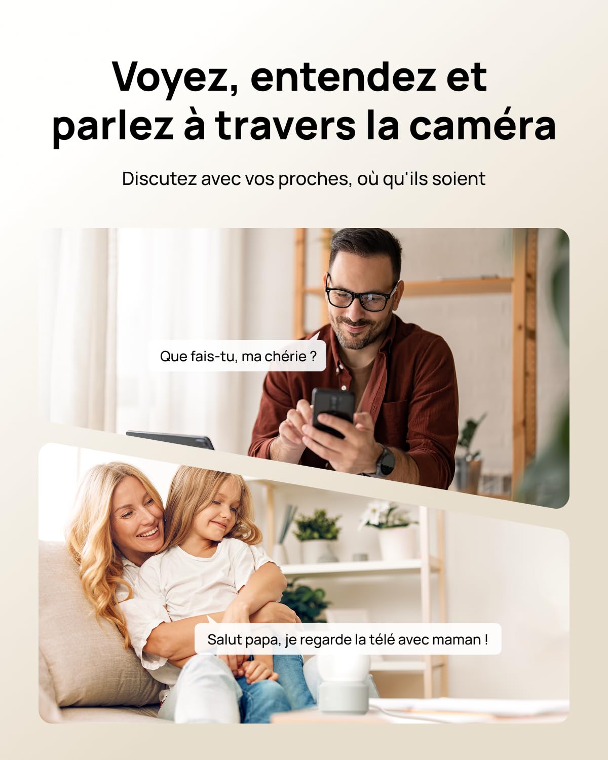 Anona 4K(8MP) Caméra Surveillance WiFi Intérieur, 360° Suivi Auto, Sécurité Bébé/Chien/Animaux avec App, WiFi 6 Bi-Bande 2,4/5GHz, Détection IA Humaine/Pleurs, Mode Privé, Audio 2-Voies, Lot de 1